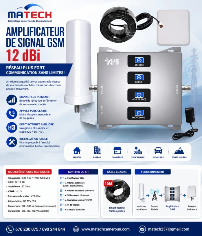 amplificateur réseau GSM téléphonique