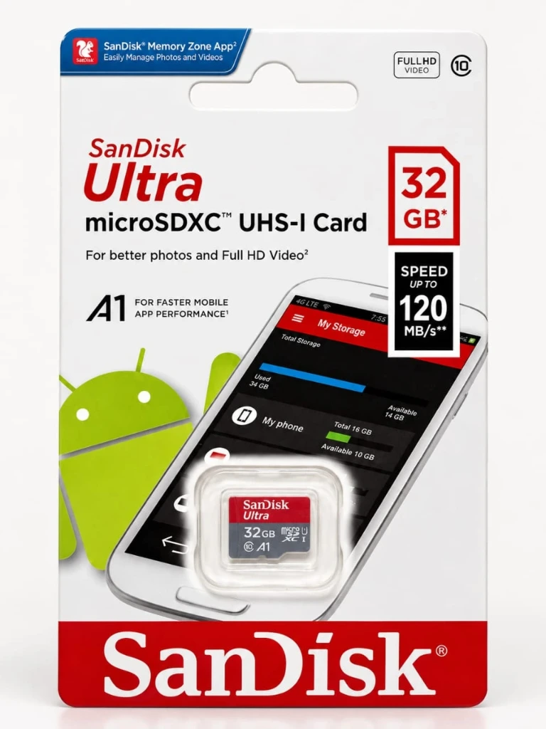 carte mémoire ou multimédia 32gb SANDISK 120mbs