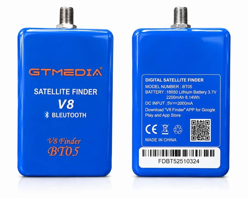 satellite finder bleutooth gt media v8 bt05 commander via un téléphone Android