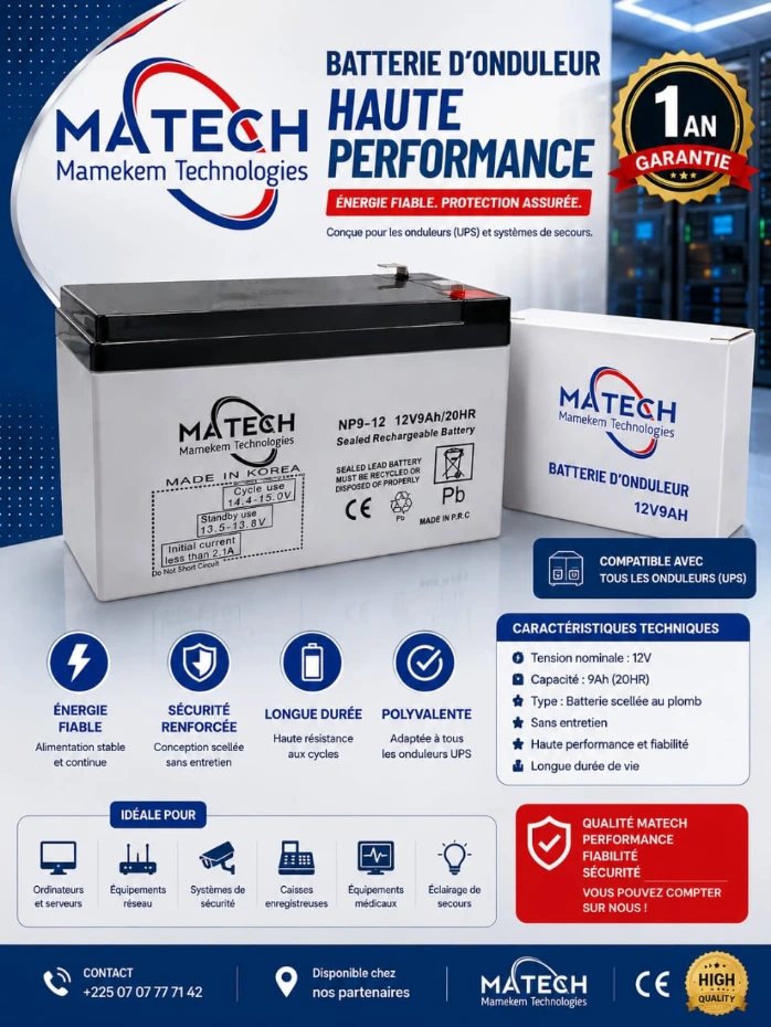 batterie pour onduleurs 12v-7Ah