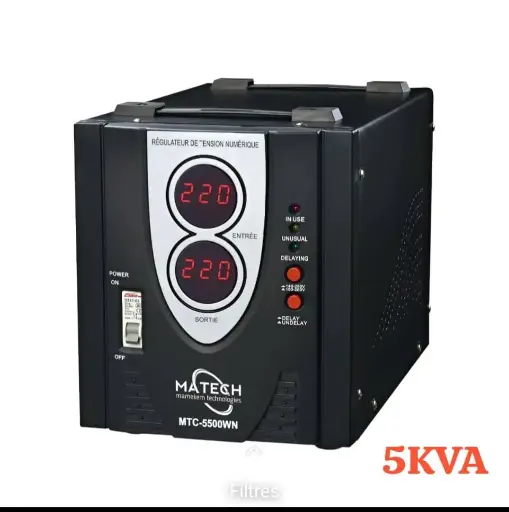 RÉGULATEUR DE TENSION NUMÉRIQUE MATECH 5000VA