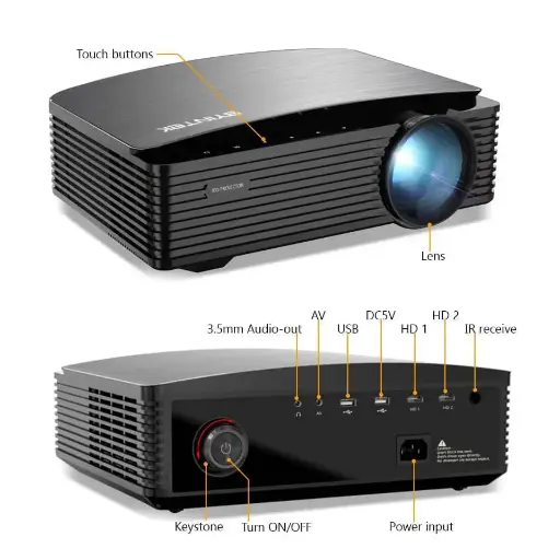Vidéo projecteur vevshao 1080p